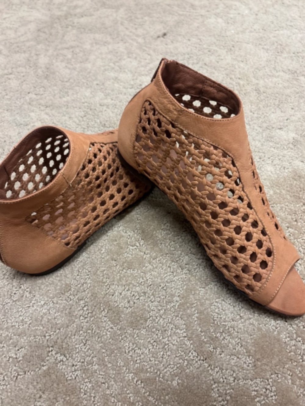 Sundance zippered back shoes
